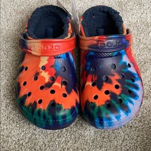 Crocs classic lined Tie dye clogs